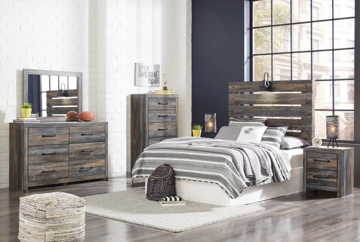 Drystan Multi Youth Panel Bedroom Set with One Side ...