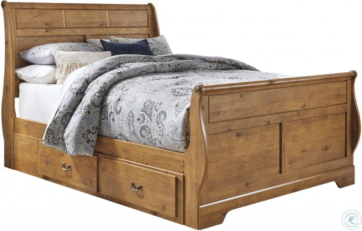 Bittersweet Light Brown Queen Sleigh Single Underbed Storage Bed From Ashley Coleman Furniture