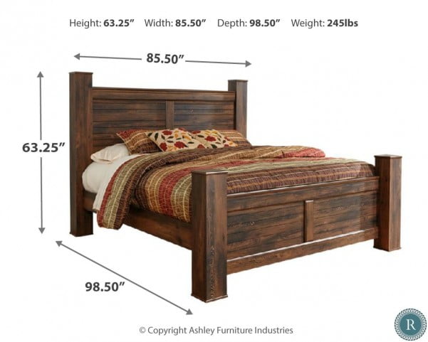 Quinden King Poster Bed From Ashley B246 61 66 68 99 Coleman Furniture