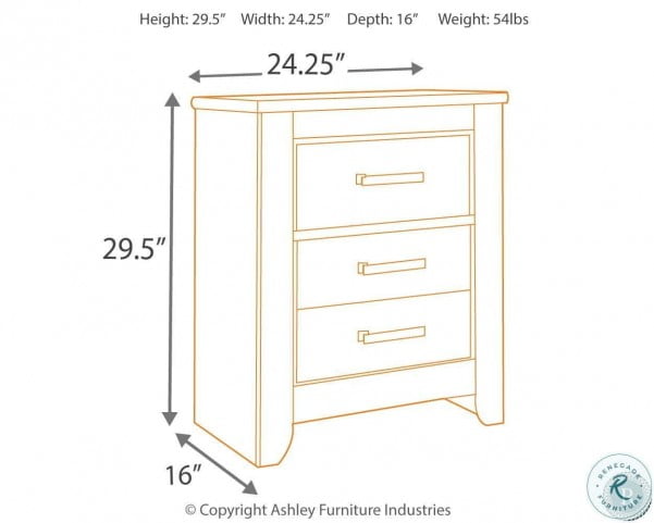 Zelen Two Drawer Night Stand From Ashley B248 92 Coleman Furniture
