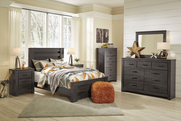 Brinxton Charcoal Gray Youth Panel Bedroom Set from Ashley ...