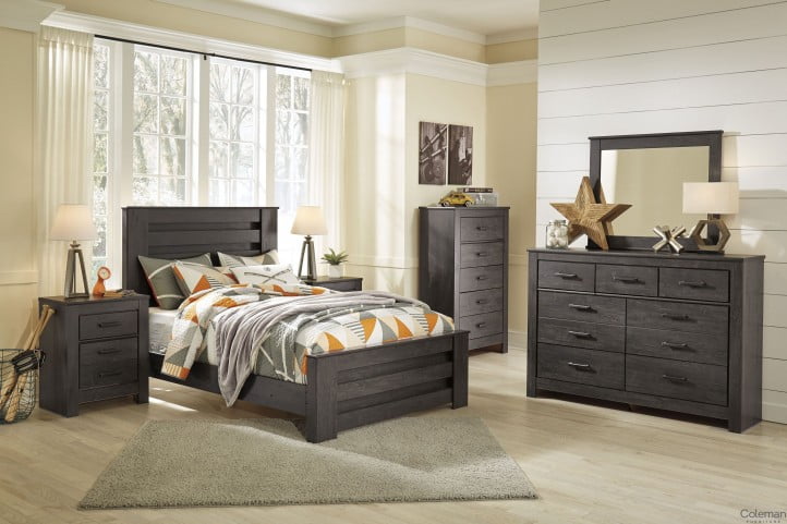 Brinxton Charcoal Gray Youth Panel Bedroom Set from Ashley ...