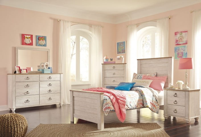 Willowton Whitewash Youth Panel Bedroom Set from Ashley ...