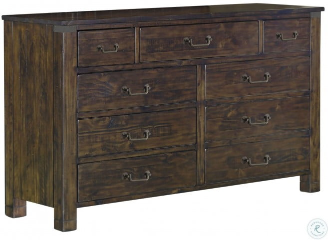 Pine Hill Rustic Pine Wood Drawer Dresser from Magnussen Home (B3561-20
