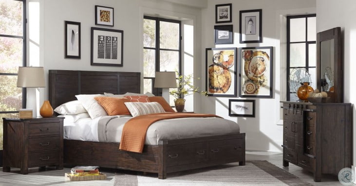 Pine Hill Rustic Pine Panel Bedroom Set From Magnussen Home B3561 54h 54f 54r Coleman Furniture