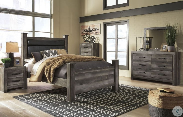 Wynnlow Brown Upholstered Poster Bedroom Set From Ashley Coleman Furniture