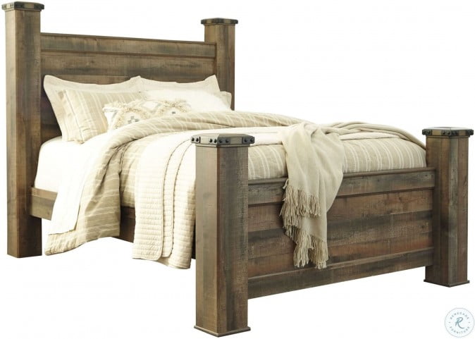 Trinell Brown King Poster Bed From Ashley B446 61 66 68 99 Coleman Furniture