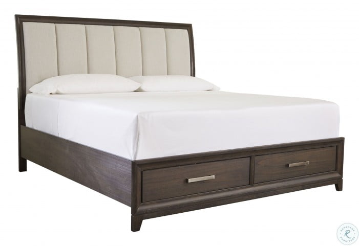 Brueban Gray King Panel Storage Bed From Ashley Coleman Furniture