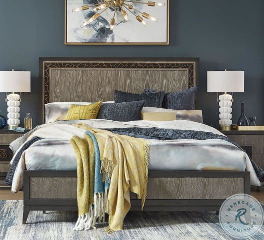 Ryker Nocturn Black And Coventry Grey Queen Panel Bed From Magnussen Home Coleman Furniture