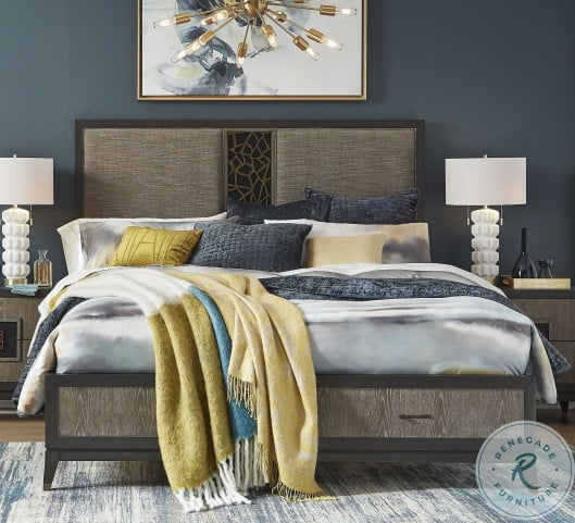Ryker Nocturn Black And Coventry Grey Queen Upholstered Panel Storage Bed From Magnussen Home Coleman Furniture