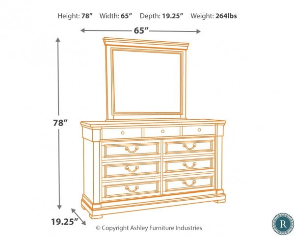 Bolanburg White Bedroom Mirror From Ashley Coleman Furniture