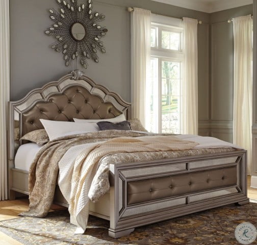 Birlanny Silver Upholstered Panel Bedroom Set B720 57 54 Home Design