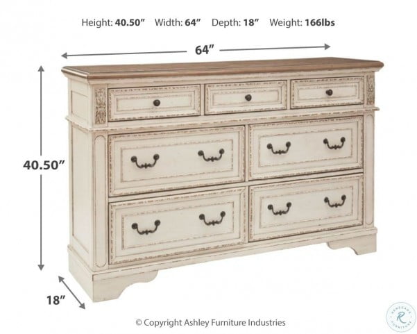 Realyn Chipped Two Tone Dresser From Ashley Coleman Furniture