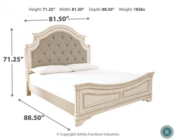 Realyn Two Tone King Upholstered Panel Bed From Ashley Coleman