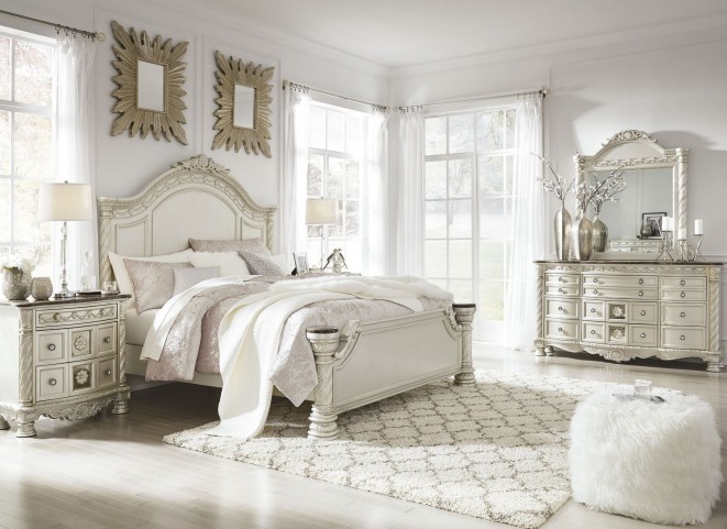 Cassimore North Shore Pearl Silver Panel Bedroom Set from ...