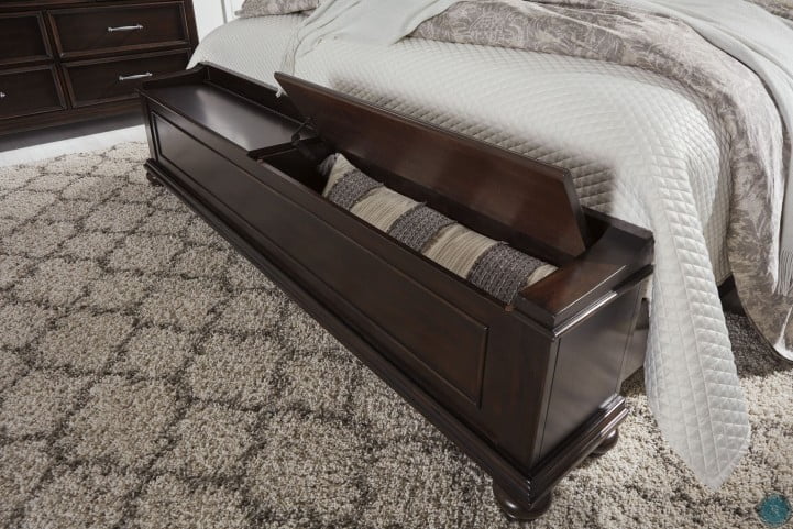 Brynhurst Dark Brown King Storage Panel Bed From Ashley Coleman Furniture