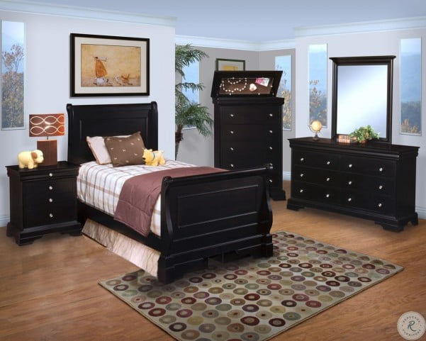 Belle Rose Black Cherry Youth Lounge Bedroom Set 05 013 512 532 New Classics