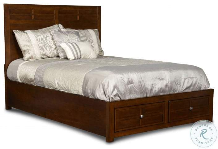 Kensington Burnished Cherry Youth Platform Storage Bedroom ...
