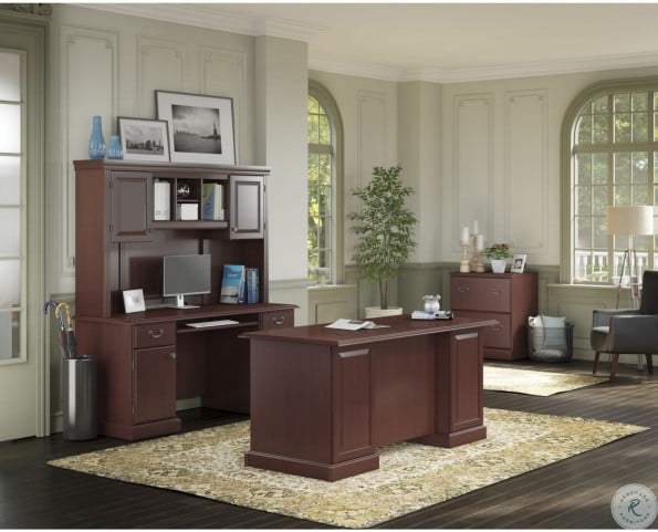 Bennington Harvest Cherry Home Office Set From Kathy Ireland By Bush Coleman Furniture