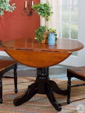 drop table dining isles oak leaf british double round