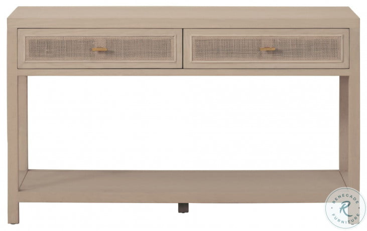 Cane Smoke Gray Oak 2 Drawer Entry Console Table From Essentials for ...