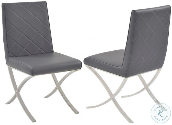 Loft Dark Gray Dining Chair Set Of 2 From Casabianca Home Coleman Furniture