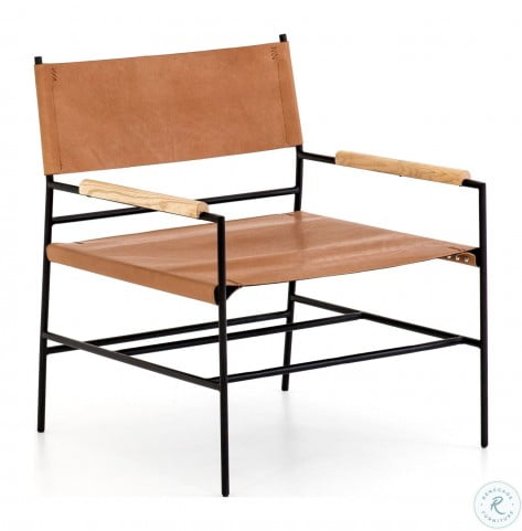 Bishop Chestnut Brown Jack Leather Chair From Fourhands Coleman