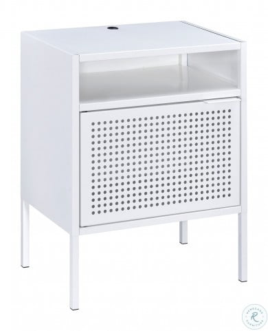 Gemma White Nightstand With Usb Port From Picket House Furnishings Coleman Furniture