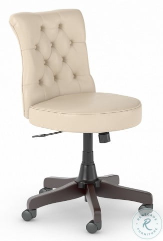 Arden Lane Antique White Mid Back Tufted Swivel Office ...