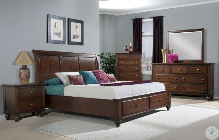 Channing Cherry Queen Platform Storage 