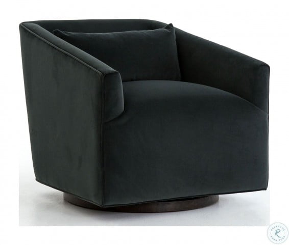 Kensington Modern Velvet Smoke York Swivel Chair From Fourhands Coleman Furniture