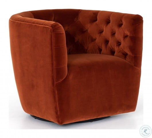 Kensington Sapphire Rust Hanover Swivel Chair From Fourhands Coleman Furniture