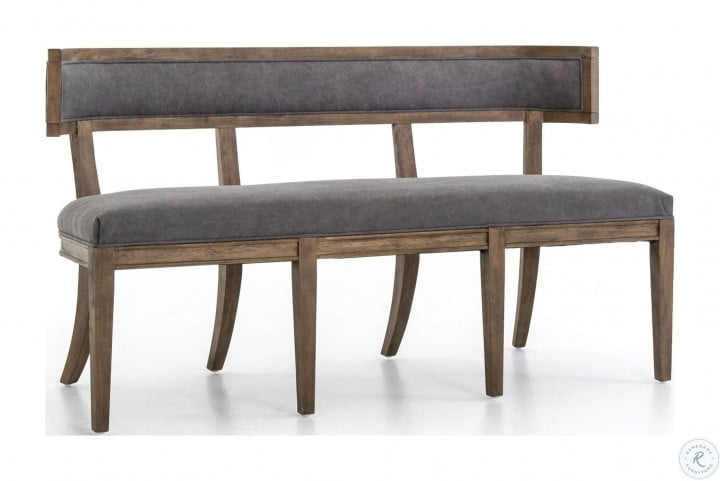 Kensington Canvas Dark Moon Carter Dining Bench From Fourhands Coleman Furniture