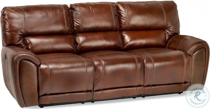 Clark Cognac Brown Leather Power Reclining Living Room Set from Jennifer Furniture | Coleman ...