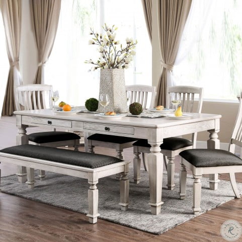 Georgia Antique White Dining Room Set from Furniture of America ...