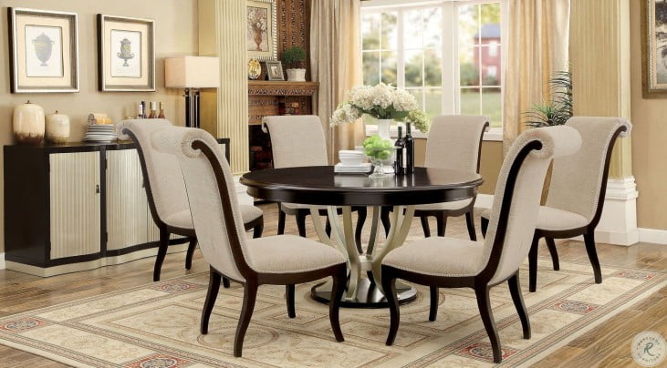 Ornette Espresso Round Dining Table