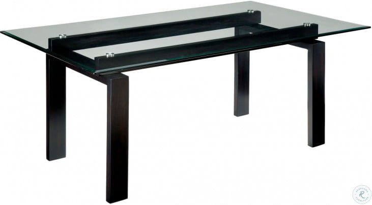 Phyllis Dark Walnut Rectangular Glass Top Dining Table Cm3462t Table Furniture Of America