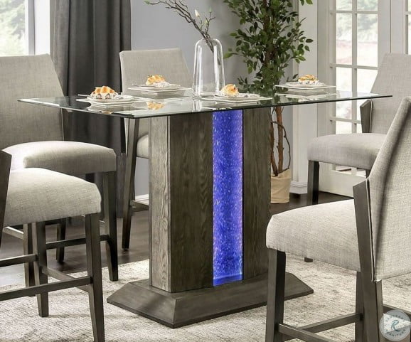 Turton Ii Gray Counter Height Dining Table From Furniture Of America Coleman Furniture