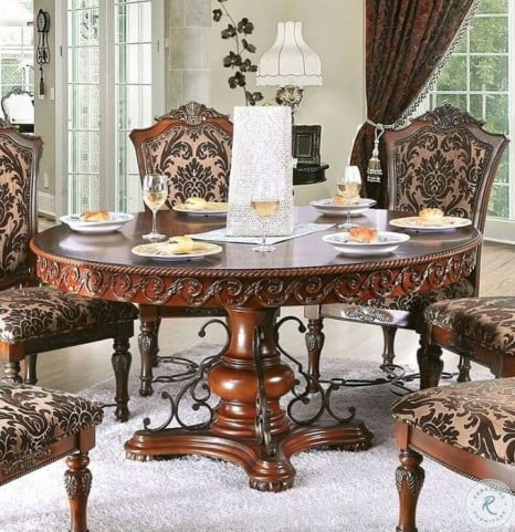Lucie Brown Cherry Round Dining Table from Furniture of ...