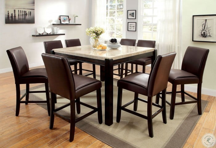 Gladstone Ii Marble Top Counter Height Table From Furniture Of America Cm3823pt Coleman Furniture