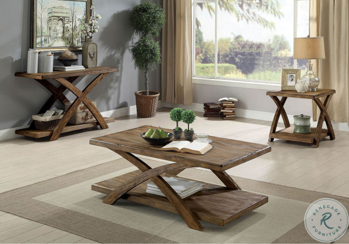 Bryanna Antique Light Oak Sofa Table from Furniture of America ...