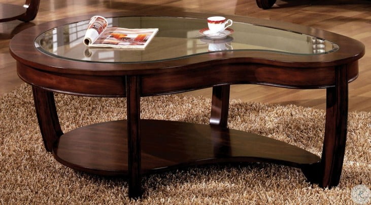 Crystal Falls Dark Cherry Coffee Table From Furniture Of America Cm4336c Coleman Furniture