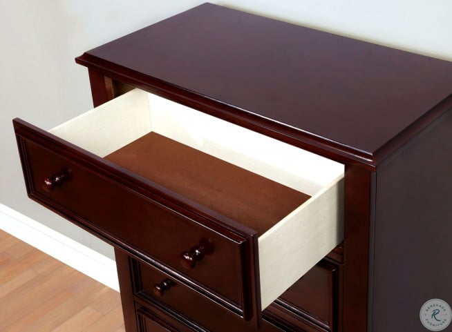 Olivia Dark Walnut Youth Panel Bedroom Set, CM7155EX-T-BED ...