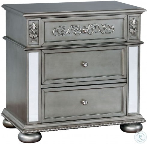 Azha Silver Nightstand From Furniture Of America Coleman Furniture