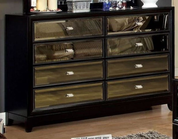 Golva Black 6 Drawer Dresser From Furniture Of America Cm7295d