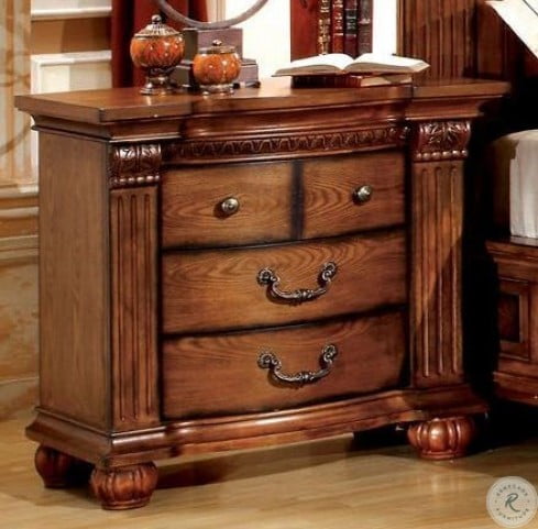 Bellagrand Antique Tobacco Oak Night Stand From Furniture Of America Cm7738n Coleman Furniture