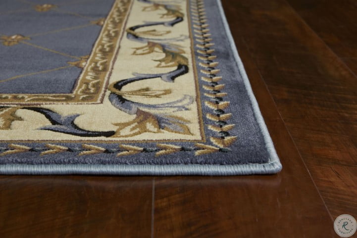 Corinthian Blue Fleur-De-Lis Round Rug from Kas Rugs ... (721 x 481 Pixel)