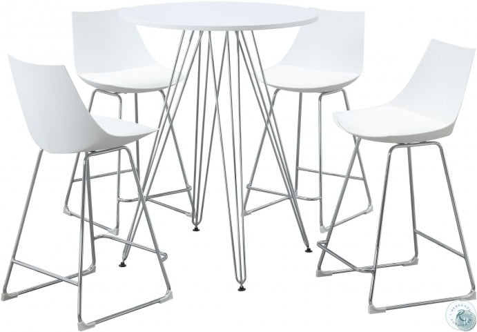 Audrey White 27 5 Round Counter Height Dining Table