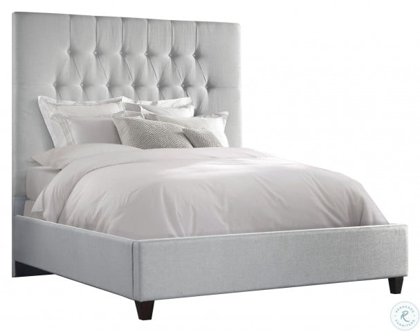 Light Grey Diamond Tufted King Upholstered Mansion Panel Bed From Pulaski Coleman Furniture