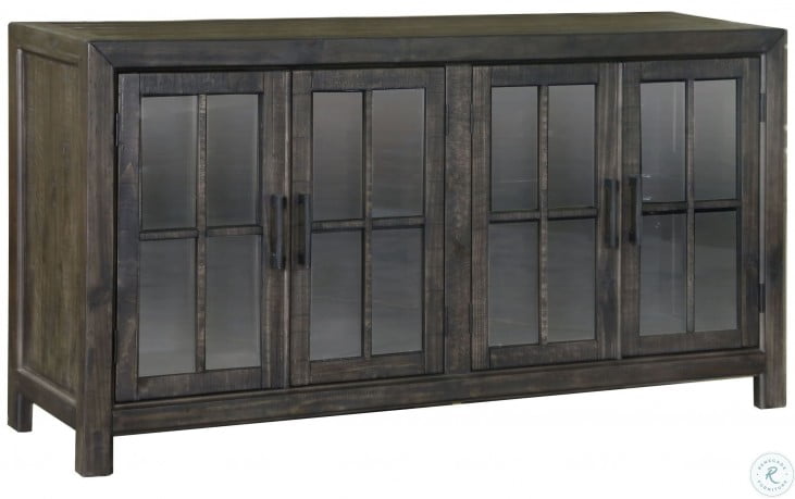 Bellamy Deep Weathered Pine Wood Buffet Curio From Magnussen Home